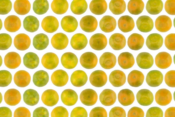 흰색 배경에 고립 된 만다린 오렌지 패턴 — 스톡 사진