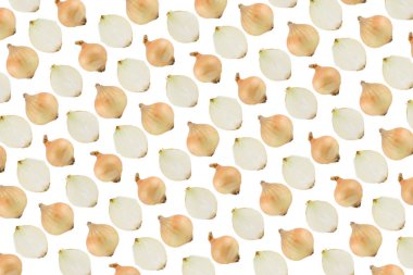 Soğan izole üzerinde beyaz arka plan desen