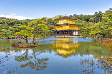 Golden Pavilion Reflection in the pond at Kinkakuji Temple, Kyoto, japan clipart