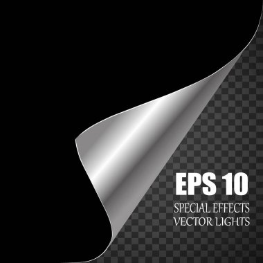 Yaprak sarılı edge ile siyah. Diğer taraftaki sayfa gümüş.