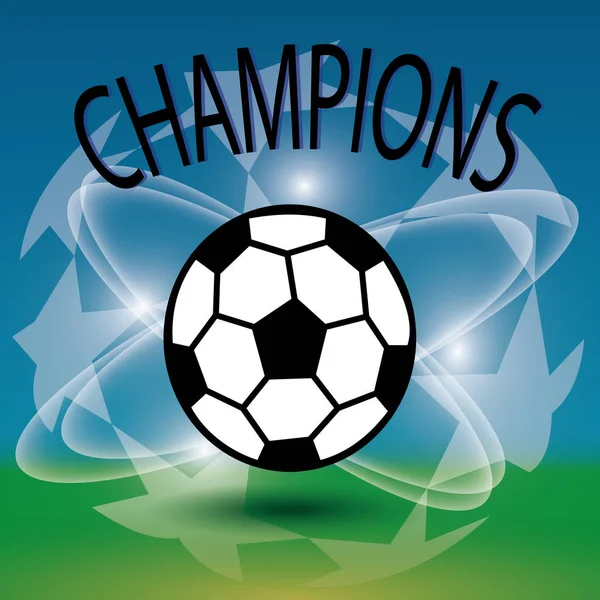 Logo, Emblem, Abzeichen der Champions League. — Stockvektor
