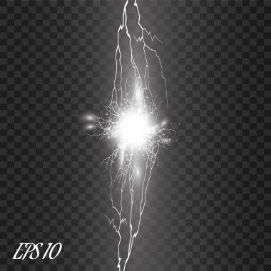 Elektrik şarj vektör. Saydam bir arka plan üzerinde çizimler.