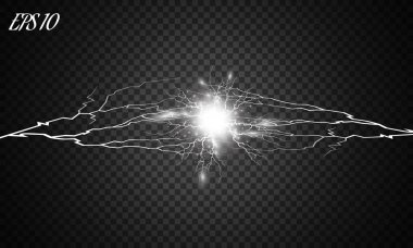 Elektrik şarj vektör. Saydam bir arka plan üzerinde çizimler.