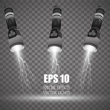 El feneri üzerinde şeffaf arka plan gri. Işık kızdırma.