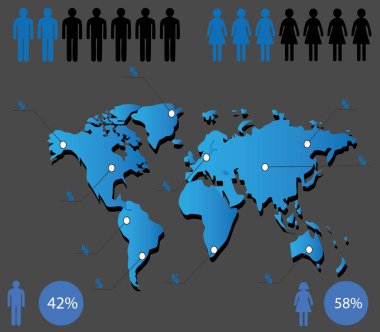 İnsan infographics. Retro infographics seti.