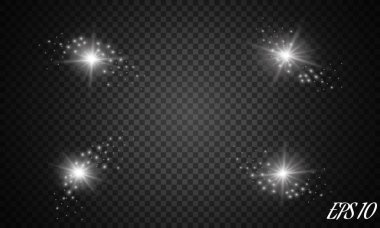 Vektör izole bir projektör. Işık efekti 