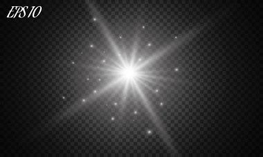 Parlak ışık efekti. Vektör çizimi. Noel flaşı Konsepti.