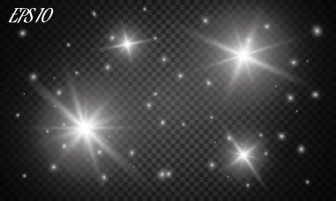 Parlak ışık efekti. Vektör çizimi. Noel flaşı Konsepti.