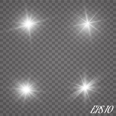 Parlak ışık efekti. Vektör çizimi. Noel flaşı Konsepti.