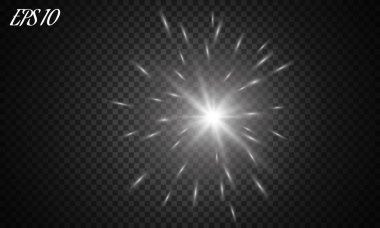 Parlak ışık efekti. Vektör çizimi. Noel flaşı Konsepti.