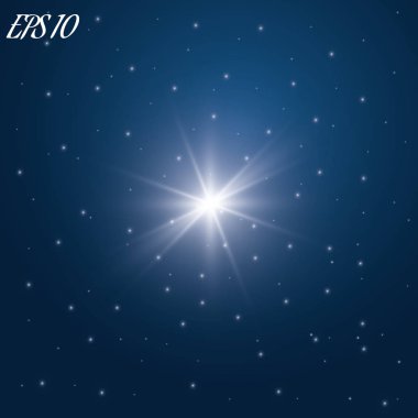 Parlak ışık efekti. Vektör çizimi. Noel flaşı Konsepti.