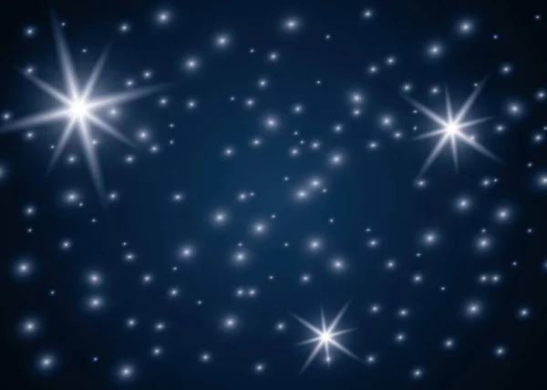 Conjunto de estrellas de efecto de luz brillante vectorial estalla con destellos sobre fondo transparente . — Vector de stock