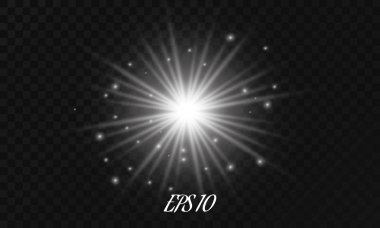 Parlak ışık efekti. Vektör çizimi. Noel flaşı Konsepti.