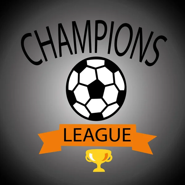 Champion logo liga deportiva, emblema, insignia . — Vector de stock