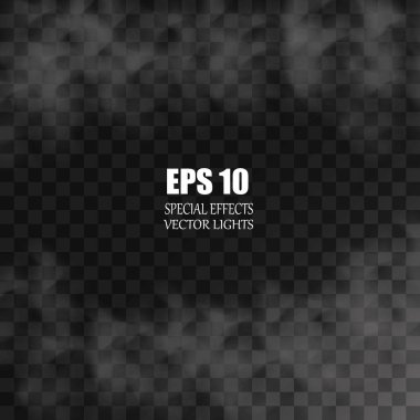 Bulut beyaz veya siyah arka plan üzerine izole duman