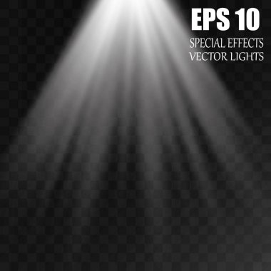 Vektör izole bir projektör. Işık efekti