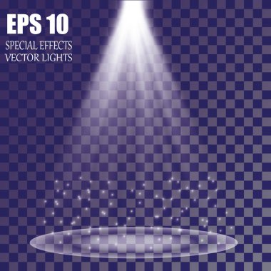 Vektör izole bir projektör. Işık efekti