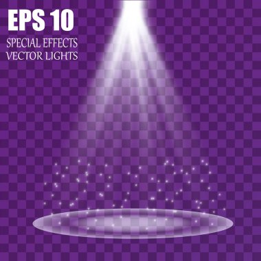 Vektör izole bir projektör. Işık efekti