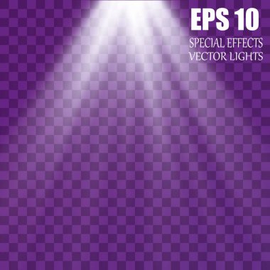 Vektör izole bir projektör. Işık efekti