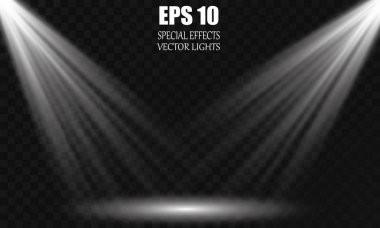 Vektör izole bir projektör. Işık efekti