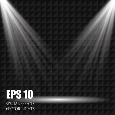 Vektör izole bir projektör. Işık efekti