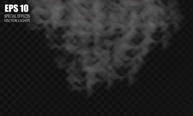 Bulut beyaz veya siyah arka plan üzerine izole duman