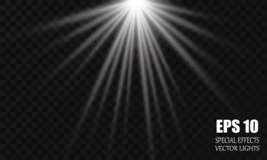 Vektör izole bir projektör. Işık efekti