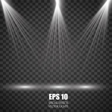 Vektör izole bir projektör. Işık efekti