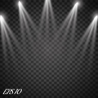 Vektör izole bir projektör. Işık efekti