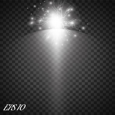 Vektör izole bir projektör. Işık efekti