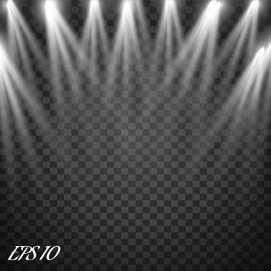 Vektör izole bir projektör. Işık efekti