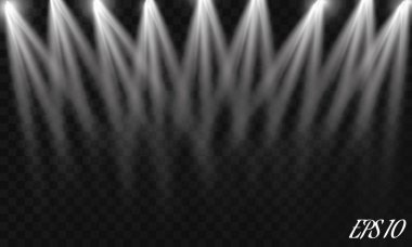 Vektör izole bir projektör. Işık efekti