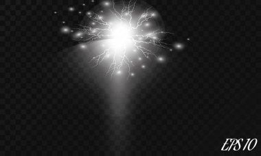 Vektör izole bir projektör. Işık efekti