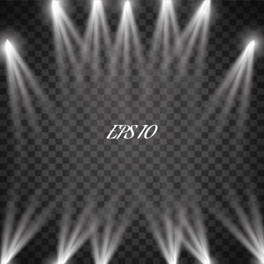 Vektör izole bir projektör. Işık efekti