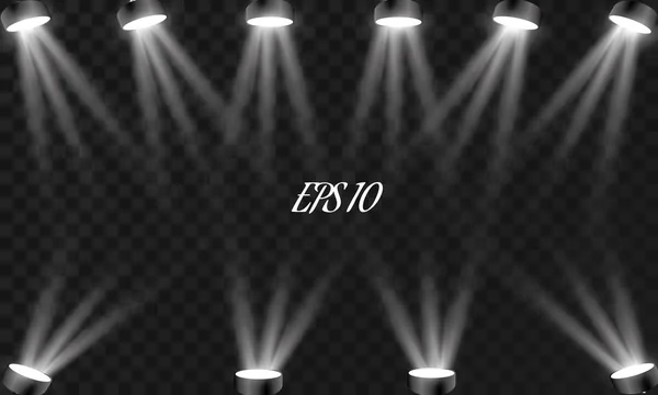 Vector Spotlights. Cena. Efeitos da luz . — Vetor de Stock