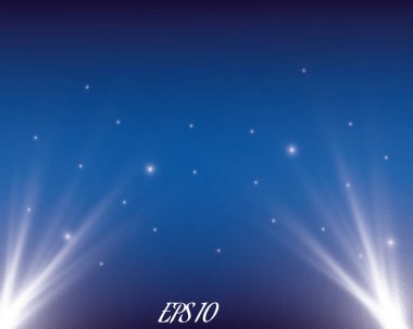 Vektör izole bir projektör. Işık efekti