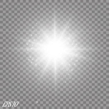 Parlak ışık efekti. Vektör çizimi. Noel flaşı Konsepti.