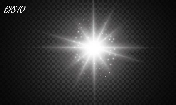 Effetto luce. Illustrazione vettoriale. Concetto flash di Natale. — Vettoriale Stock