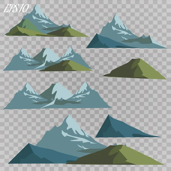Berg reifen Silhouette Element Outdoor-Symbol Schnee Eis Spitzen Vektor Illustration.  . — Stockvektor