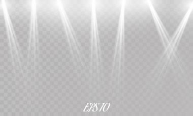 Vektör izole bir projektör. Işık efekti