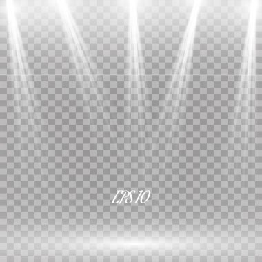 Parlak Noel izole gerçekçi tasarım öğeleri ışıklar. Çelenk, Noel süslemeleri ışık efektleri