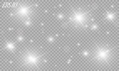 Parlak ışık efekti. Vektör çizimi. Noel flaşı. toz