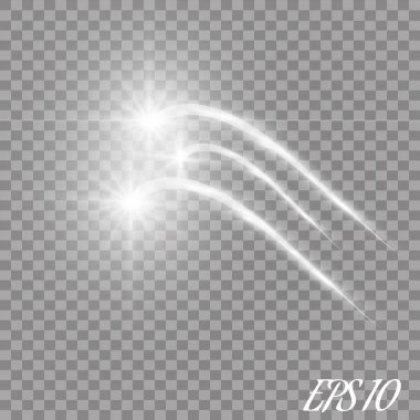 Soyut vektör sihirli parlayan yıldız ışığı efekti neon ile eğik çizgiler bulanık. Bokeh ile parlak toz yıldız iz.