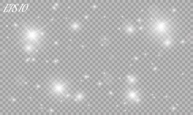Parlak ışık efekti. Vektör çizimi. Noel flaşı. toz