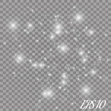 Parlak ışık efekti. Vektör çizimi. Noel flaşı. toz