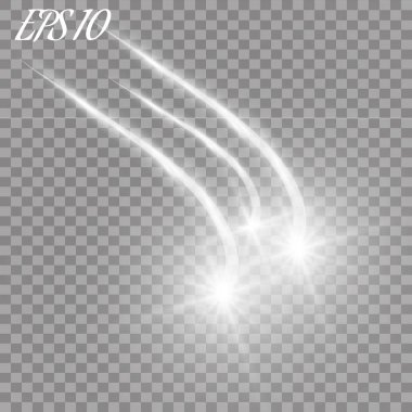 Soyut vektör sihirli parlayan yıldız ışığı efekti neon ile eğik çizgiler bulanık. Bokeh ile parlak toz yıldız iz.