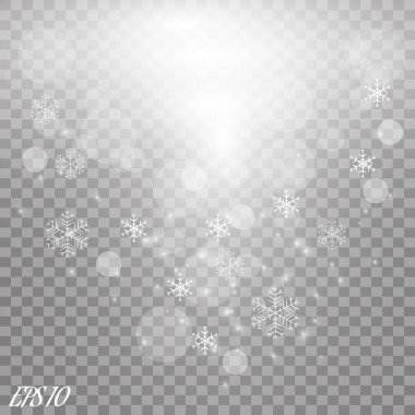 Parlak ışık efekti. Vektör çizimi. Noel flaşı. toz