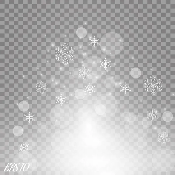 Glow light effect. Vector illustration. Christmas flash. dust — Stock Vector