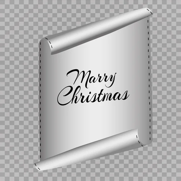 Realistic paper banners set. Merry Christmas. Vector illustration — Stock Vector