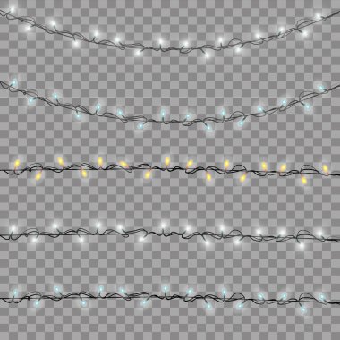 Parlama ışık efekti. Vektör çizim. Noel